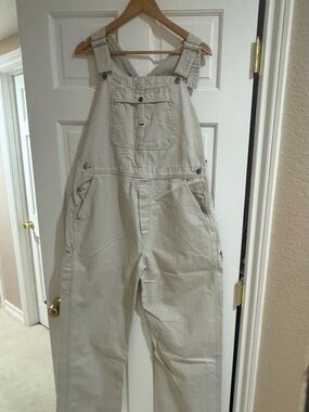 Lee Beige Utility Overalls Jumpsuit